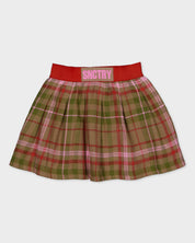 Geruite rok in groen, rood en beige | AOP Sand Check