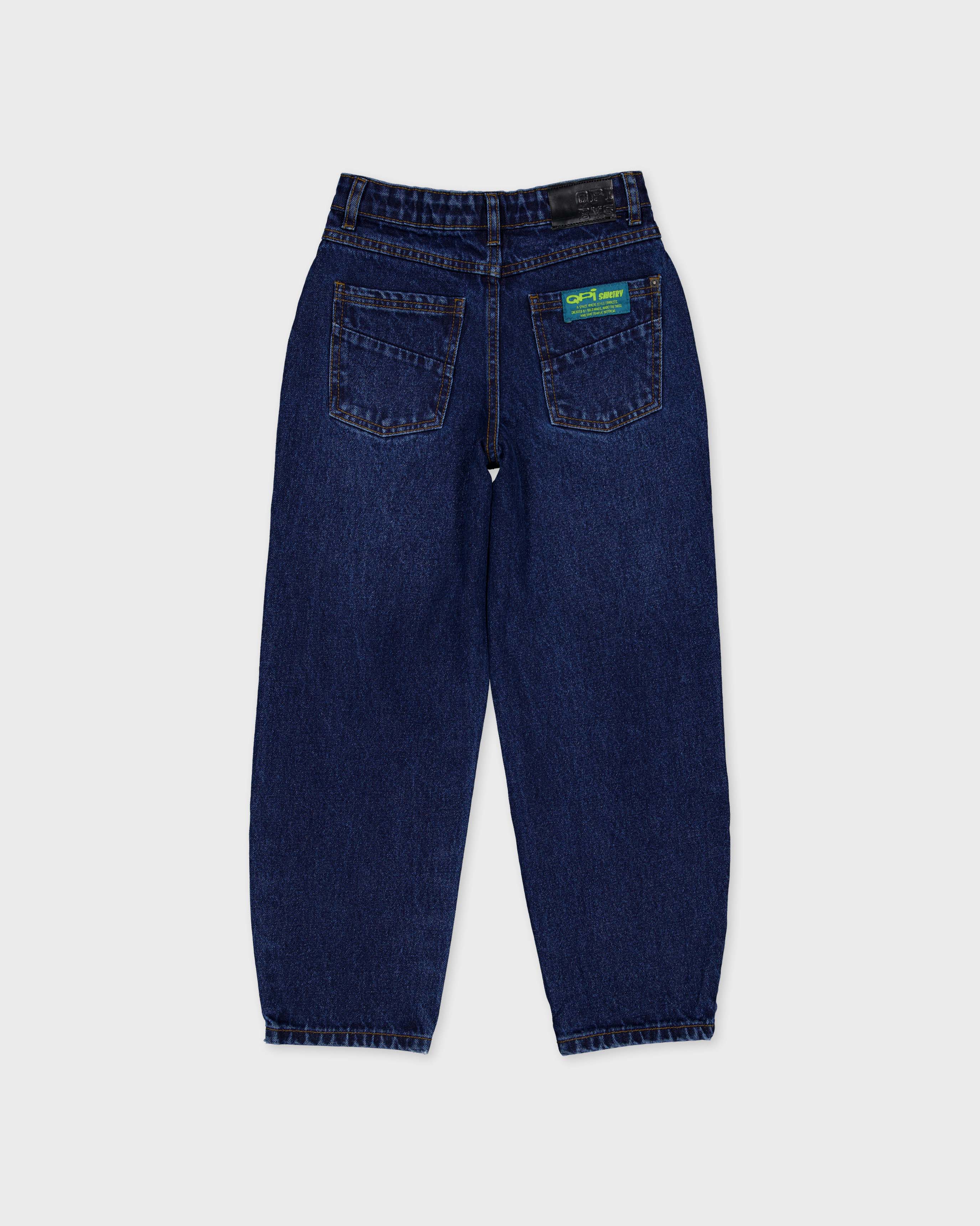 Donkerblauwe jeans met rechte pijpen | Mid Blue Denim